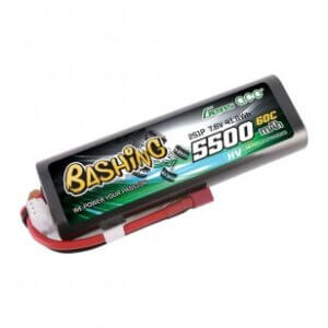 Gens ace 5500mAh 2S 7.6V 60C HardCase RC 20# car Lipo battery pack with T-plug
