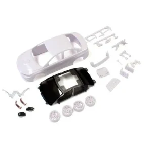 Carrozzeria Mitsubishi Lancer EvoX Mini-Z + Cerchi 4WD Non Verniciata