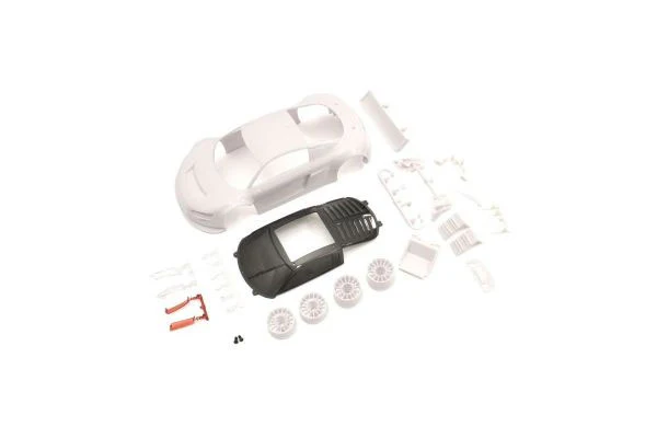 Carrozzeria Audi R8 LMS Night-R Mini-Z + Cerchi 2WD Non Verniciata