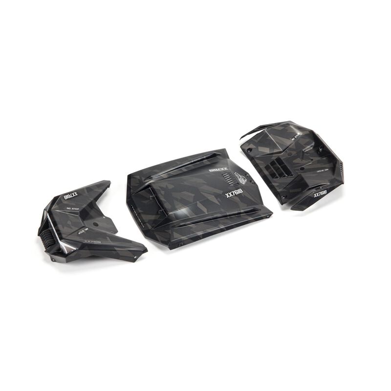 1/7 Exterior Body Panels Painted Black Camo: FIRETEAM