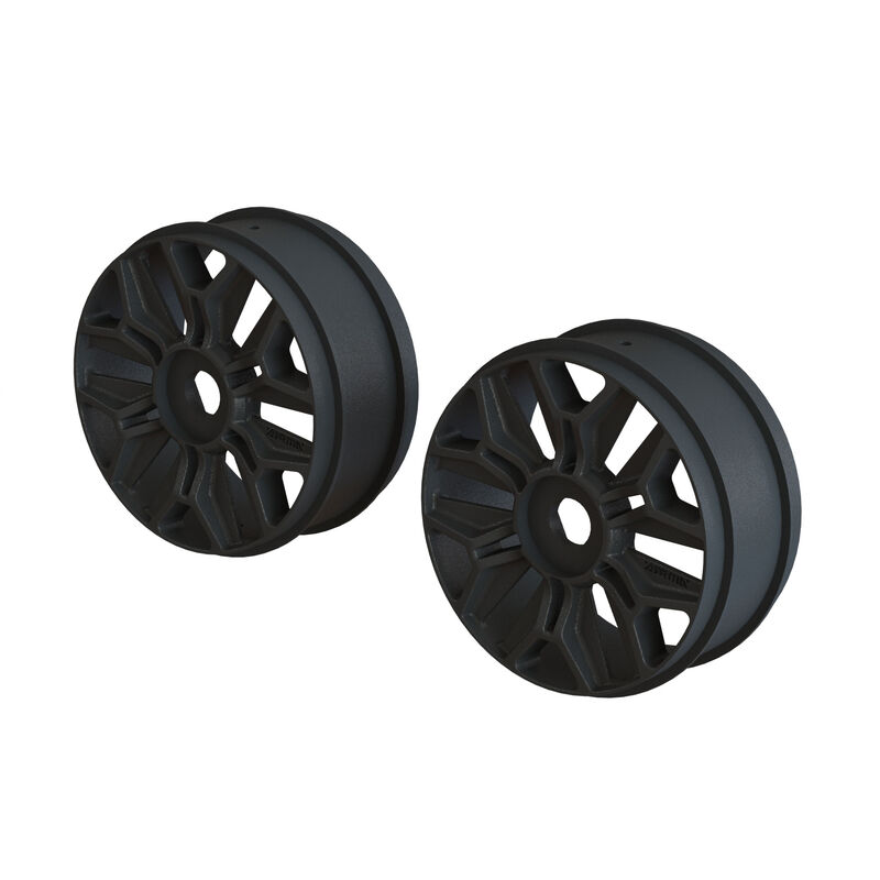 1/8 Front/Rear Buggy 3.3 Wheel 17mm Hex Black (2)