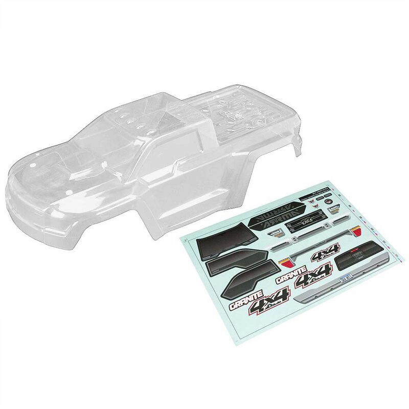 1/10 Body with Decals Clear: GRANITE 4x4