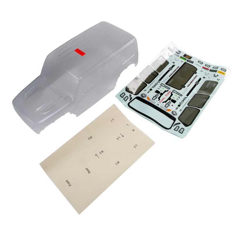 Clear Body Jeep JL 4-Door Wrangler: SCX10 III