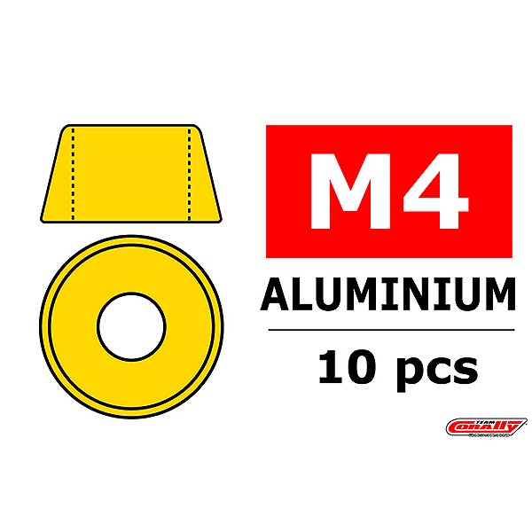 TEAM CORALLY ALUMINIUM WASHER FOR M4 SOCKET HEAD SCREWS O