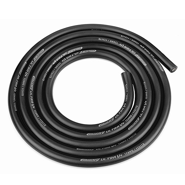 CORALLY ULTRA V+ SILICONE WIRE SUPER FLEXIBLE BLACK 12AWG 17
