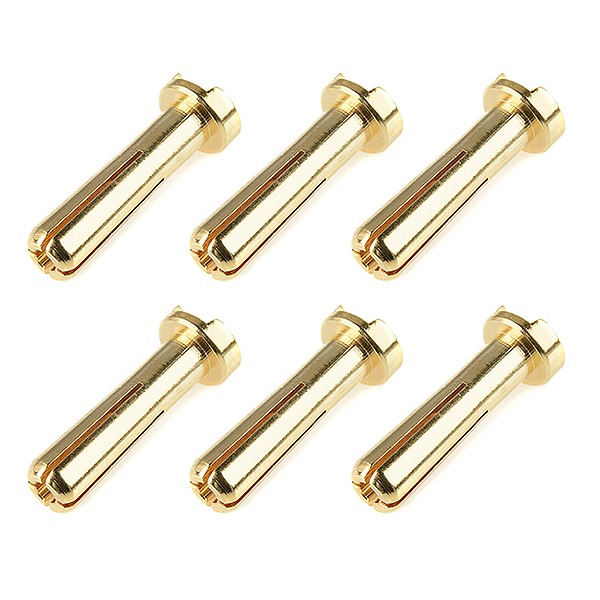 CORALLY BULLIT CONNECTOR 4.0MM MALE SOLID TYPE GOLD PLATED U