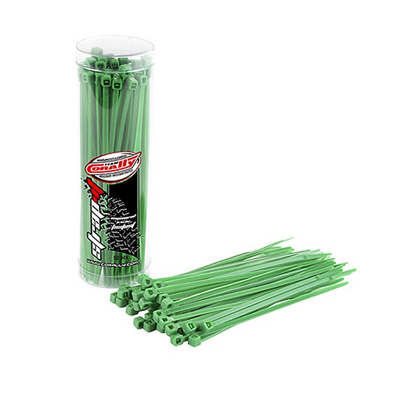 CORALLY STRAPIT CABLE TIE RAPS GREEN 2.5X100MM 50 PCS