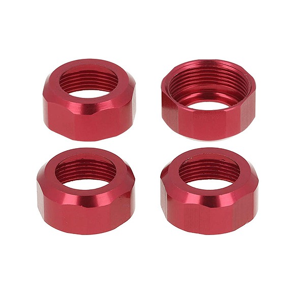 CEN SHOCK CAP (RED ANODIZED) 4PCS - (CEN-CQ0109)