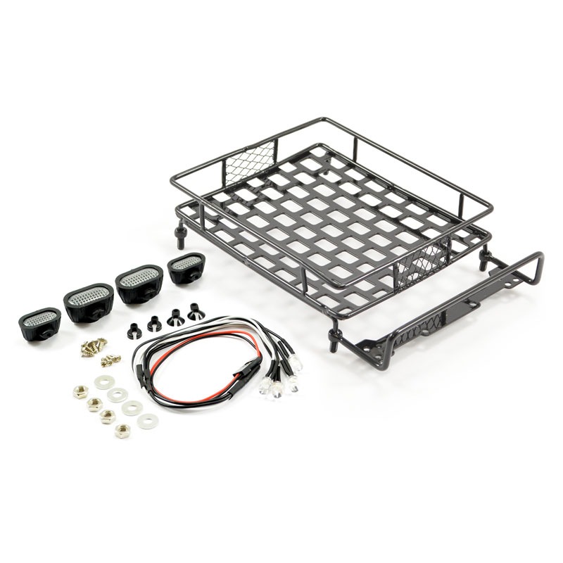 FASTRAX ALUMINIUM LUGGAGE RACK w/LED LAMPS L165MM X W112MM