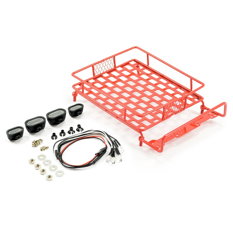 FASTRAX ALUMINIUM LUGGAGE RACK w/LED LAMPS L165MM X W112MM