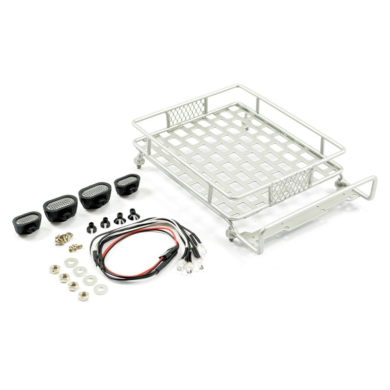 FASTRAX ALUMINIUM LUGGAGE RACK w/LED LAMPS L165MM X W112MM