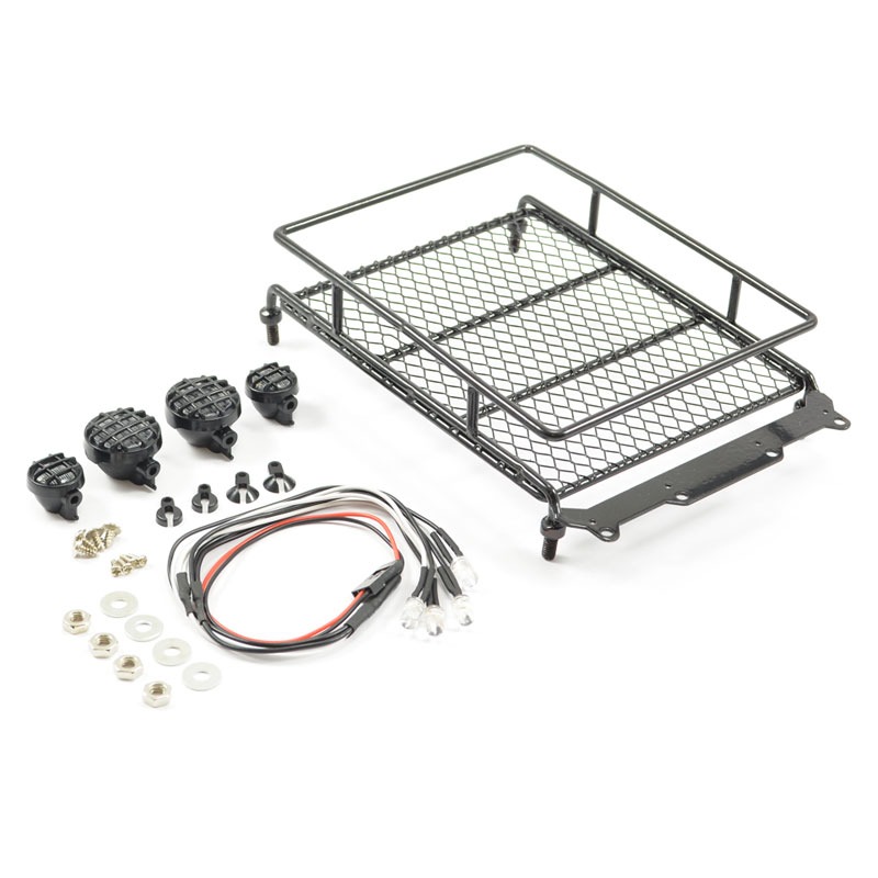 FASTRAX ALUMINIUM LUGGAGE RACK w/LED LAMPS L130MM X W110MM