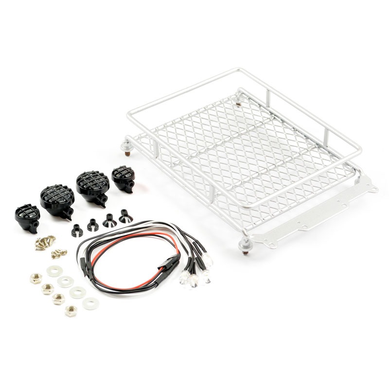 FASTRAX ALUMINIUM LUGGAGE RACK w/LED LAMPS L130MM X W110MM