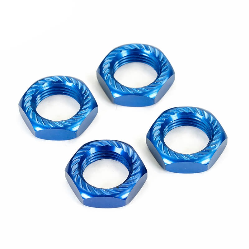 FASTRAX 17mm X 1.0 BLUE SERRATED WHEEL NUTS (4PCS) rc8