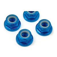 M5 BLUE FLANGED LOCKNUTS (4)  - (FTM5BF)