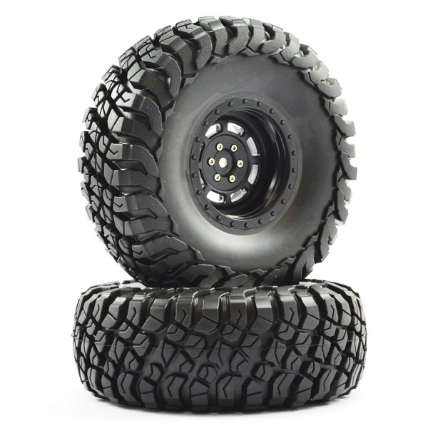 FTX MAULER 2.2" A/T TYRES PRE-GLUED BLACK WHEELS (2)