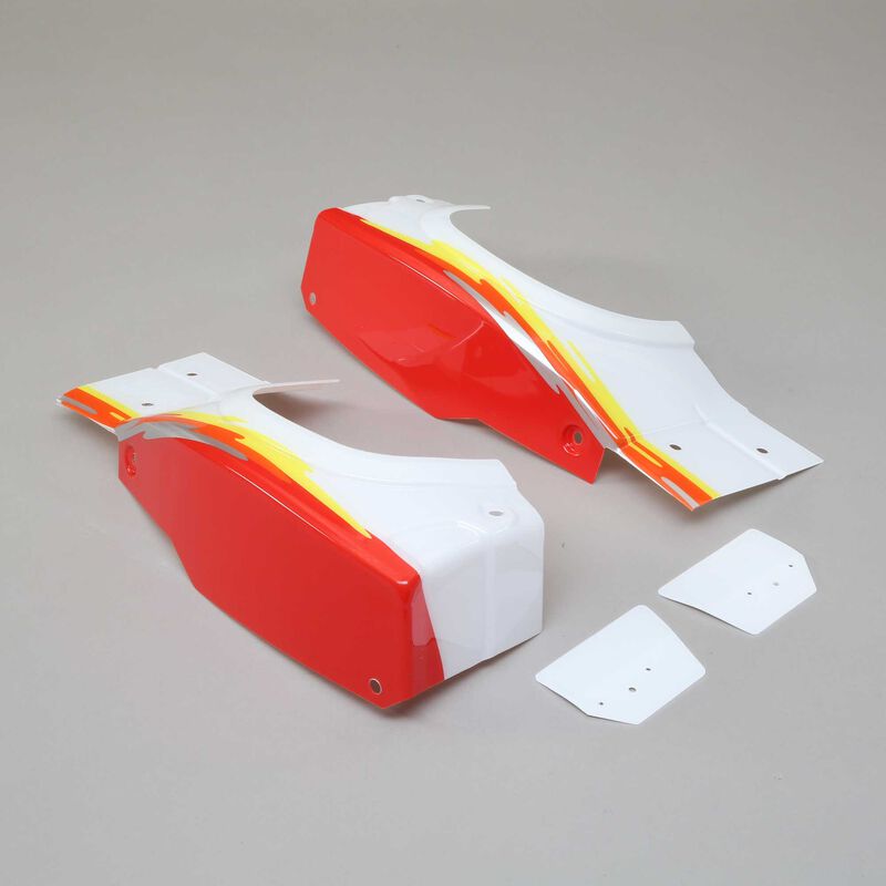 Left and Right Rear Fender Set Red: Super Baja Rey