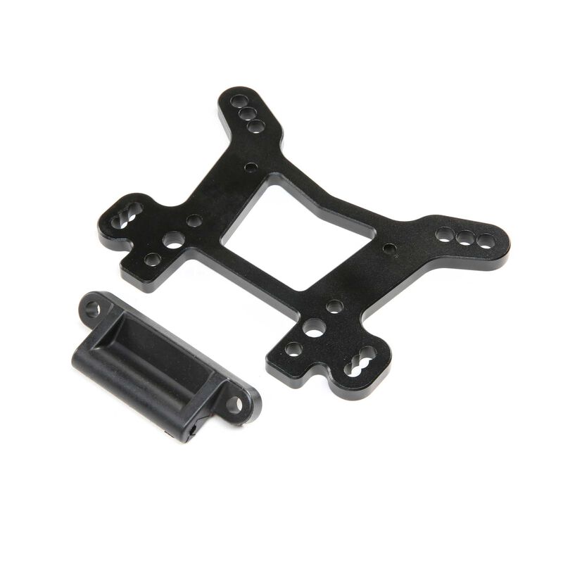 Shock Tower Front Aluminum Black: DBXL-E/DBXL 2.0
