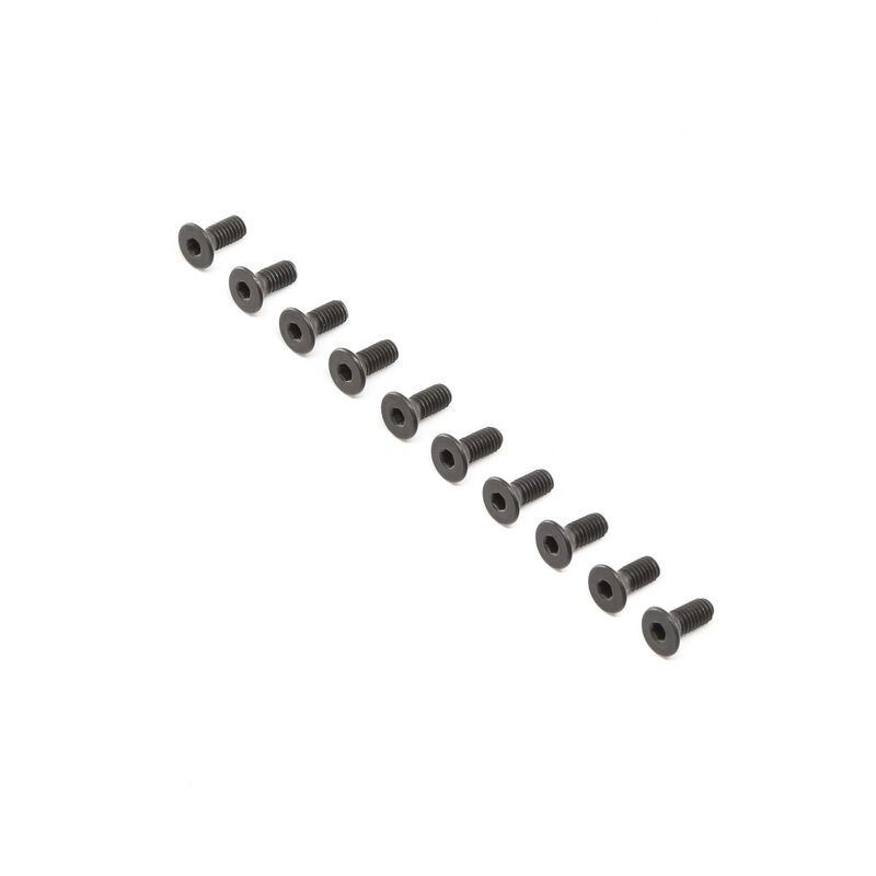 Flat Head Screws Steel Black Oxide M4 x 10mm (10)