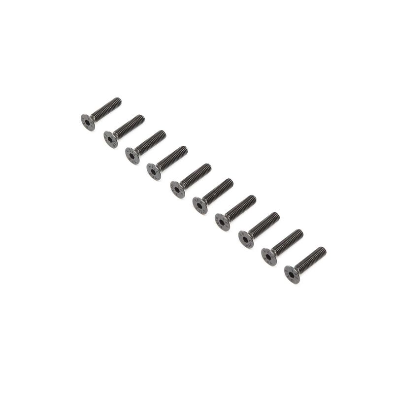 Flat Head Screws Steel Black Oxide M4 x 18mm (10)