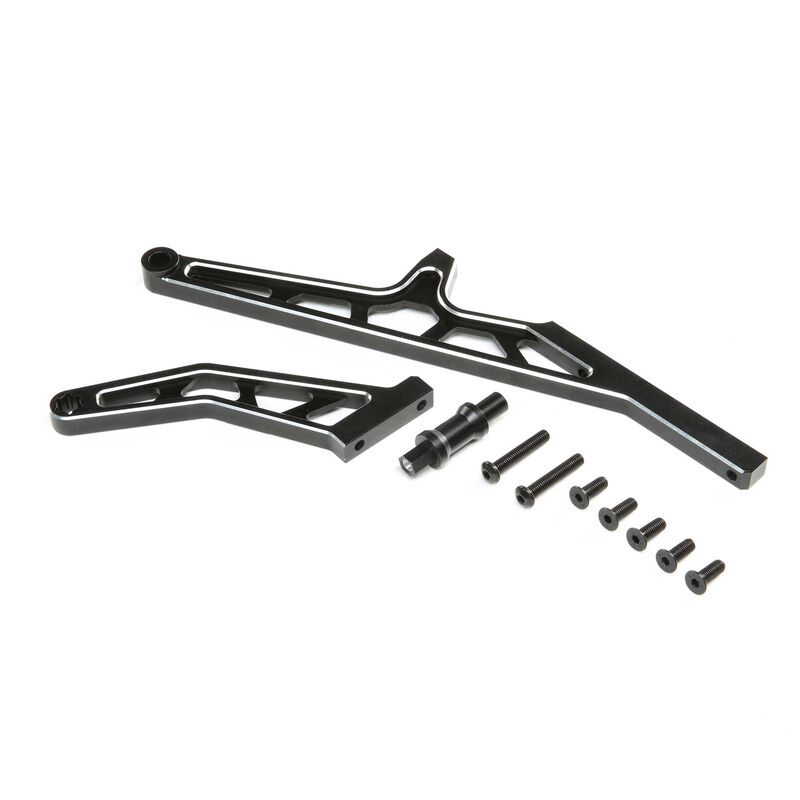 Chassis Brace Set Rear Aluminum Black: DBXL-E 2.0
