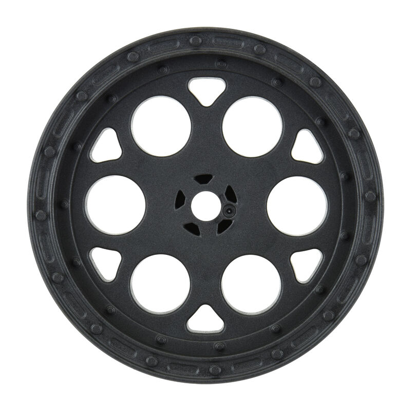 1/10 Showtime Rear 2.2 12mm Sprint Car Wheels (2) Black