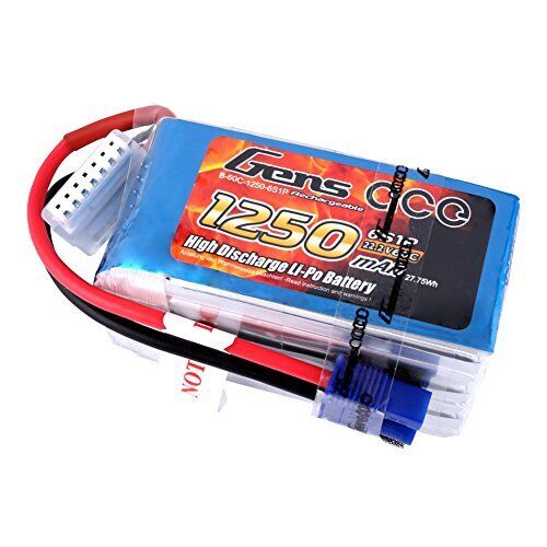 GENS ACE 1250MAH 22.2V 60C 6S1P LIPO BATTERY PACK