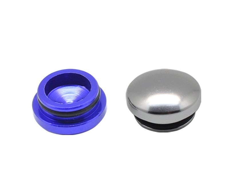 22MM ALUMINUM END CAP - PURPLE & SILVER (2) ARROWMAX (TOOL CAP)