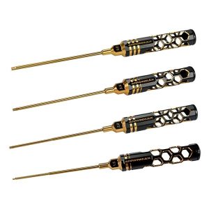CACCIAVITE ESAGONALE Set 1.5, 2.0, 2.5 & 3.0 X 120mm - 4-Teil ARROWMAX (Honeycomb Tools Black Golden)
