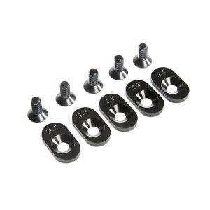 Engine Mount Insert and Screws 19.5T Black (5): 5ive-T 2.0 (fits 62T spur)