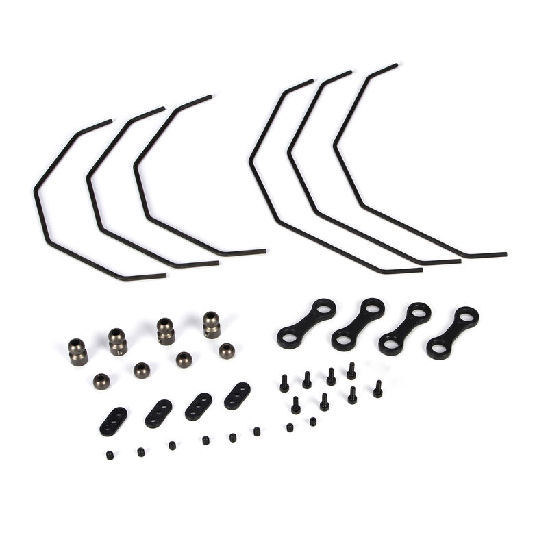 Sway Bar Set and Hardware (3 Each Front and Rear): 5IVE-T MINI WRC