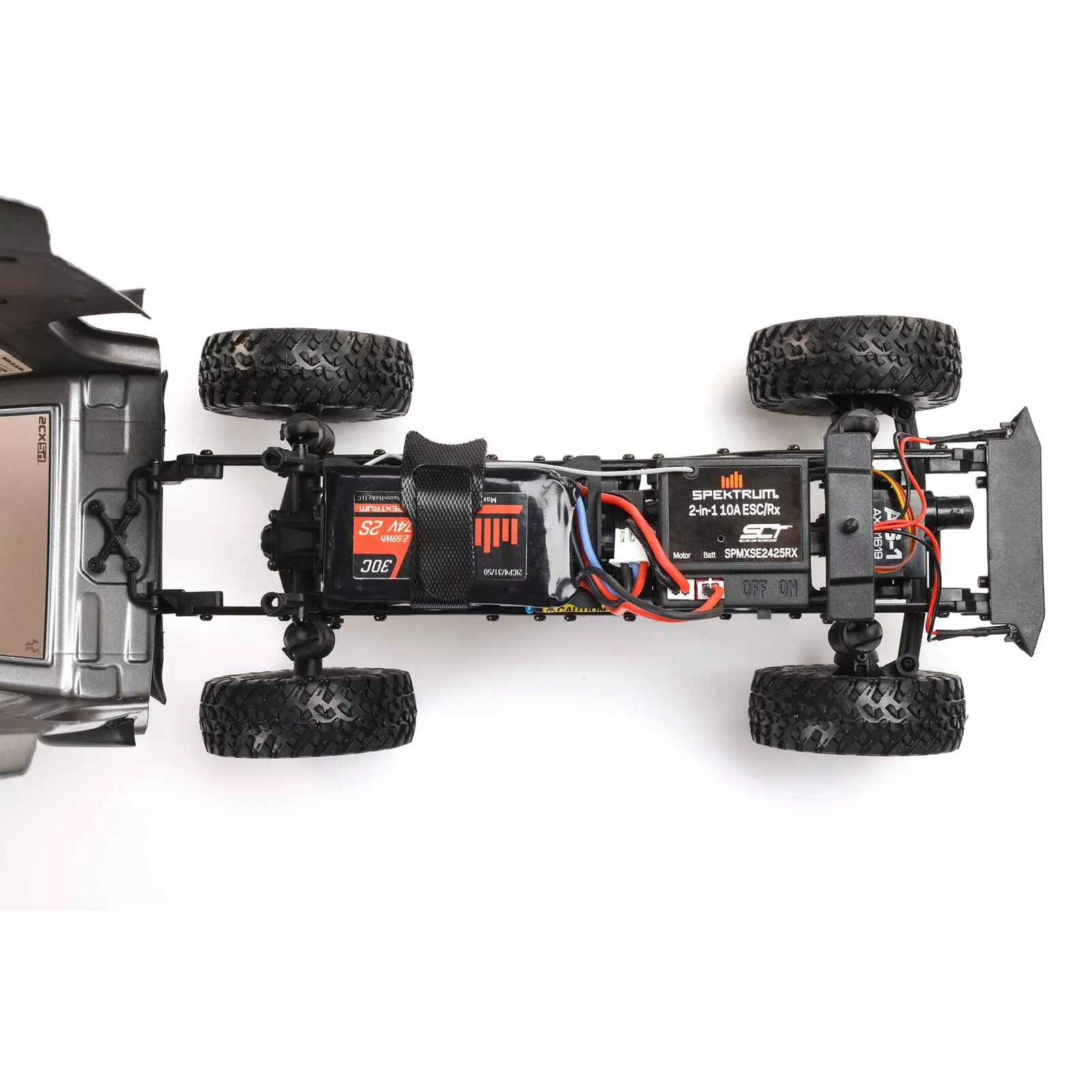 1/24 SCX24 Jeep Wrangler JLU 4X4 Rock Crawler Brushed RTR Gray - immagine 6