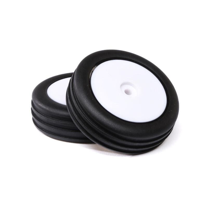 Wide Body Rib Front Mounted Tires White (2): Mini B