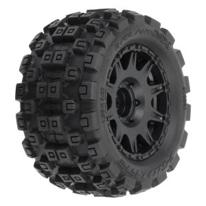 1/18 Badlands MX 1.85 F/R MTD 12mm Black Raid: Granite GROM
