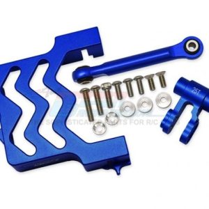 Supporto servo in alluminio e squadretta servo 25T set blu GPM TRX X-MAXX (nuovo ricambio per GPMTXM024B)