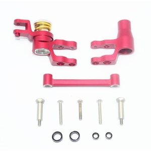 GRUPPO STERZO IN ALLUMINIO -SET 12 PEZZI rosso GPM TRX 1/10 MAXX