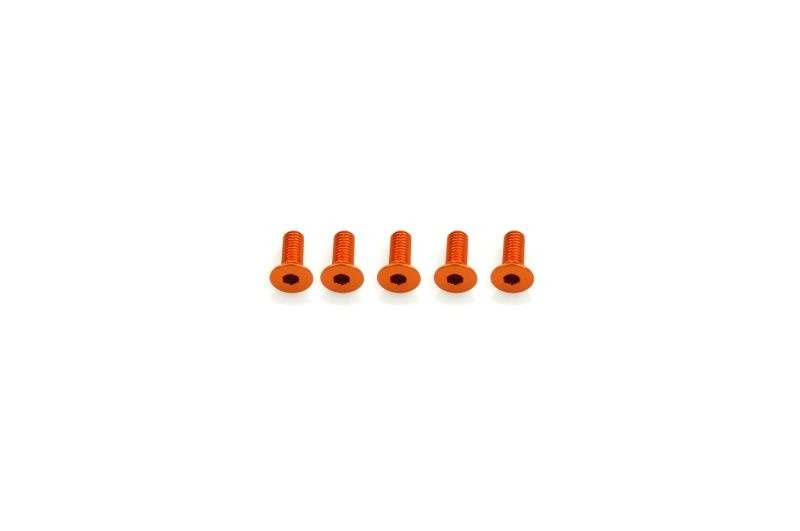 Alu Screw allen countersunk M3x8 Orange (7075) (5) ARROWMAX (Aluminum Screws (7075-T6 ))