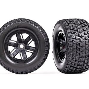 Gomme Gravix incollate su cerchi Xmaxx neri (Dx+Sx) (2)