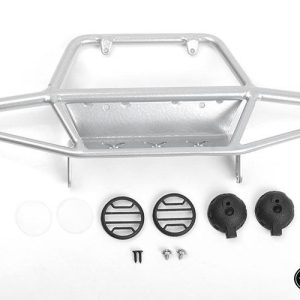 Tri-X Steel Stinger Front Bumper w/ Lights RC4WD for Vanquish VS4-10 Origin Body (Silver)