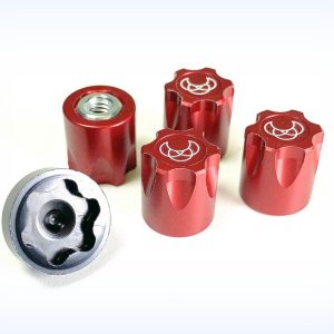 1:10 Alu. Hub Nut M4 red (4)