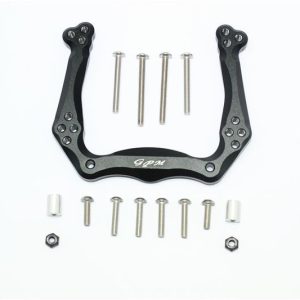 ATTACCO AMMORTIZZATORE ANTERIORE REGOLABILE IN ALLUMINIO-SET DA 15 PEZZI nero GPM TRX 1/10 SLASH 2WD