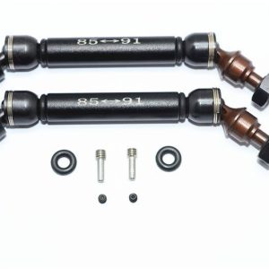 TRASMISSIONE CVD ANTERIORE IN ACCIAIO+ALU CON RUOTA 12MMX6MM HEX1PR SET GPM TRX 1/10 SLASH 4x4 STAMPEDE 4x4 nero