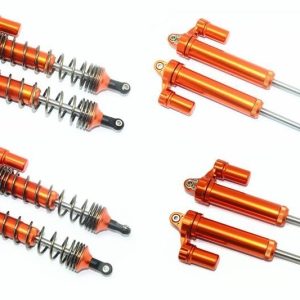 AMMORTIZZATORE PIGGY BACK A FORMA DI L ANTERIORE+POSTERIORE IN ALLUMINIO - SET 8 PEZZI GPM TRX UDR arancione