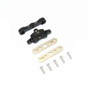 SUPPORTO PER TIRANTE BRACCIO ANTERIORE INFERIORE IN ALLUMINIO -SET DA 9 PEZZI nero GPM TRX 1/10 MAXX
