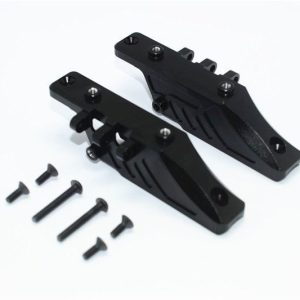 SUPPORTO SCATOLA INGRANAGGIO ANTERIORE+POSTERIORE IN LEGA - SET 2 PZ nero GPM AXIAL WRAITH
