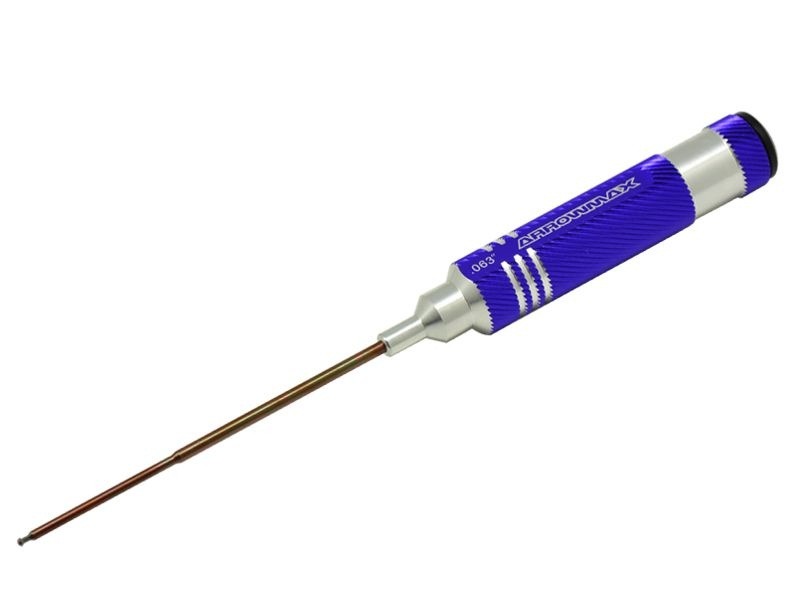 BALL DRIVER HEX WRENCH .063 (1/16) X 120MM ARROWMAX (PURPLE Tools)