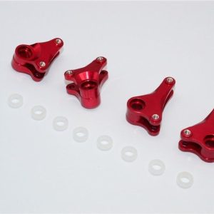 BILANCIERE ANTERIORE+POSTERIORE IN LEGA - SET 4 PZ rosso GPM TRX 1/16 E-REVO