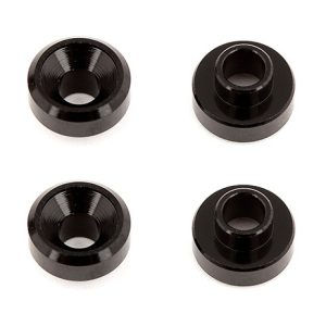 Team Associated Servo Washers, black aluminum