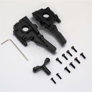 SCATOLA INGRANAGGIO ANTERIORE IN LEGA - SET 3 PZ nera GPM TRX 1/16 E-REVO