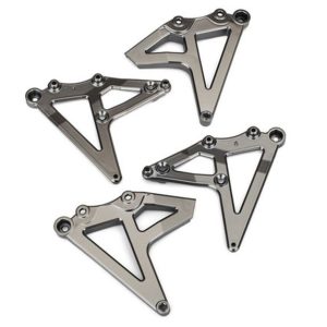 Supporti Ammortizzatori Posteriori UDR Dx+Sx Satinato-Cromato